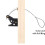 3X Self Locking Gate  for Wooden Fence Heavy Duty, Steel Spring Cable Pull String Gate Hardware Gate Lock 4