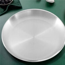 3pcs 20cm Stainless Steel Bone Spitting Dish Silver Shallow Tray Metal Dining Disc Round Plate Dessert Tableware