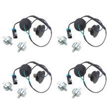 4Set Knock Sensor with Wiring Harness for Silverado Sierra 10456603,12589867 & 12601822