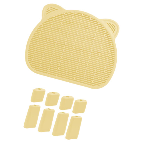 Effective Cats Litter Box Mat Easy Trapping Mat Splash-Yellow