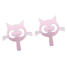 Cartoon Cats Metal Hooks Metal Construction Hanger For-Pink