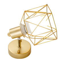 Industrial Wall Sconce Light Wall-Type A gold with light bulb