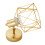 Industrial Wall Sconce Light Wall-Type A gold with light bulb 1