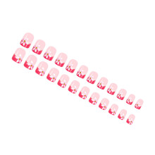 24 Pieces Elegant False Nail Short Nail Covers Strong ABS
