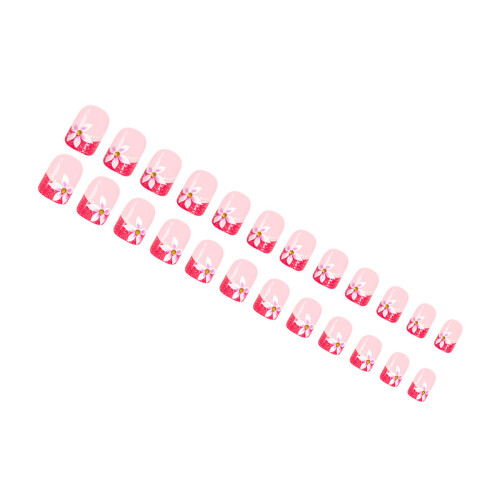 24 Pieces Elegant False Nail Short Nail Covers Strong ABS