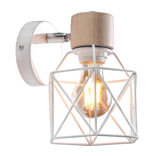 Industrial Wall Sconce Light-Type A white Without light bulb