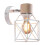 Applique murale industrielle lumière-Type A blanc avec ampoule 1