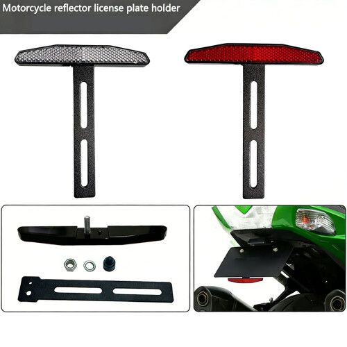 Anti Theft Motorcycle License Plate Holder With-Clear 1