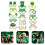 St. Patrick's Day-glasögonset – 15-delars festligt papper 1
