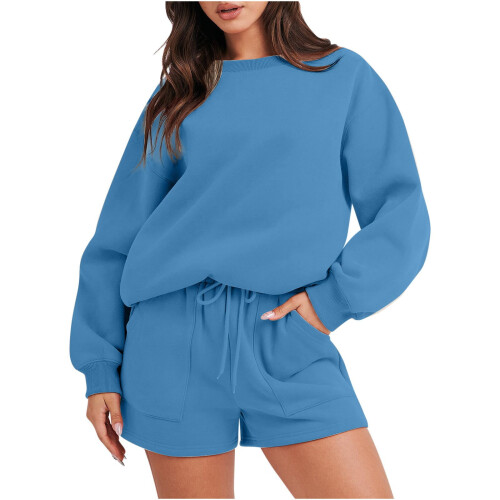 Women's 2-Piece Sweatshirt and Shorts Set