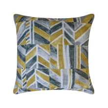 Funda de almohada de lona de algodón verde chartreuse de 24x24 pulgadas.