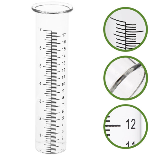 Ensemble de 2 tubes pluviomètres en verre