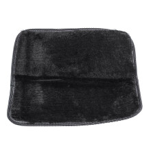 Black Plush Home Rug 40 x 40 cm