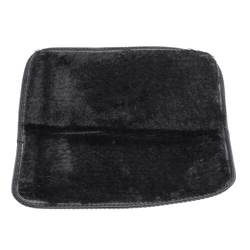 Black Plush Home Rug 40 x 40 cm