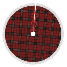 Christmas tree skirt plaid 36 inch