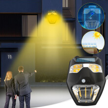 Donemore solcelledrevet vegglampe med bevegelsessensor, 1800 LM, IP65