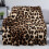 Brown Leopard Print Flannel Throw Blanket 1