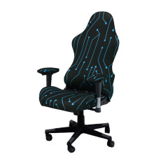 Capa para cadeira gamer com estampa moderna e ajuste elástico.