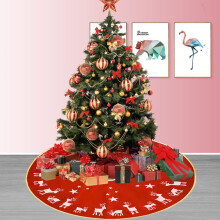 Vintage kerstboomrok, zachte stof, 120 cm