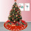 Vintage Weihnachtsbaumdecke, weicher Stoff, 120 cm 1