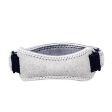 Joelheira de suporte para corrida e atividades diárias, com compressão por inserção de silicone, material de neoprene flexível para