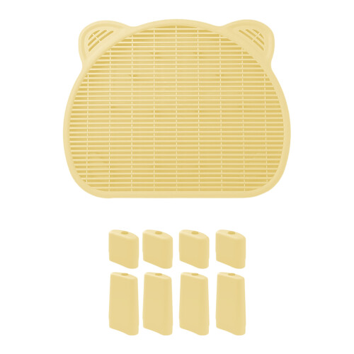 Effective Cats Litter Box Mat Easy Trapping Mat Splash-Yellow