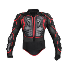 Hommes nouvelles vestes de moto gilets pare-balles-noir rouge L