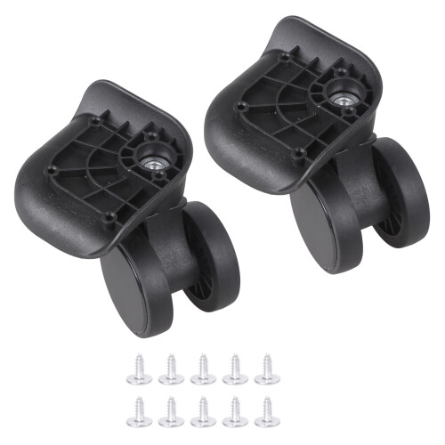 Roues de bagage en plastique pratiques avec conception de-Noir