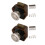 2Pcs Universal Press Lock Fasteners For Vehicle-Brown bottom 1