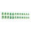 24pcs Patrick's Day Themed False Nail Light Green Glitters Short 1