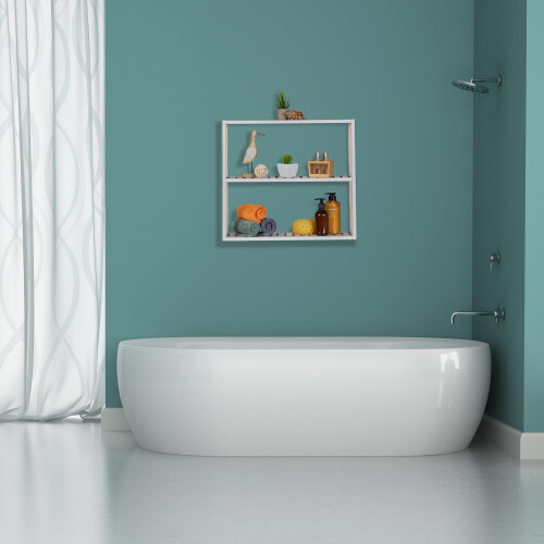 White wall shelf with 3 shelves 1