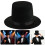 Adjustable Magicians Hat Stage Performances Hat-black pk ribbon 3