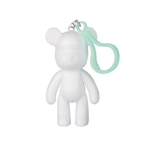 Marble Keyring Kit, Bear Shape, 6 Pcs, Includes Paints 2