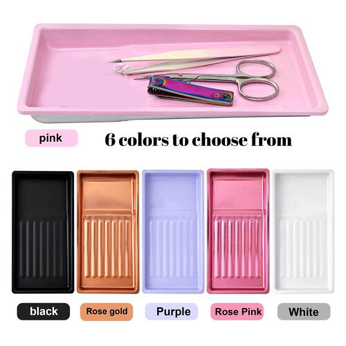 Large Capacity Nail Tools Sterilize Tray With Open-rose pink 1