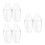 6Pcs Plastic Cocktail Shaker Clear Hand Mixer with Scale for Drinks 1