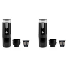 2X Portable Espresso Maker, Electric Travel Coffee Machine for Office Travel Camping Fit Coffee Powder & Coffee Capsule