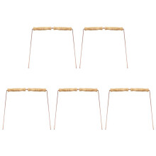 10X Copper Dowsing Rods Kit for Divination Tool - Natural Wooden Handles Divining Rods