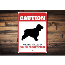 Aluminiumsskilt for engelsk cocker spaniel, 8x12 tommer