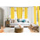 Faux Silk Yellow Blackout Curtain Panel 63 in 1