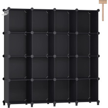 Storage Organizer Bookcase with Wooden Mallet 16 Cubes