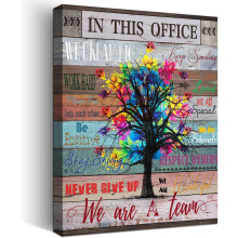 Akvarell fa falikép keretben 12x16 hüvelyk