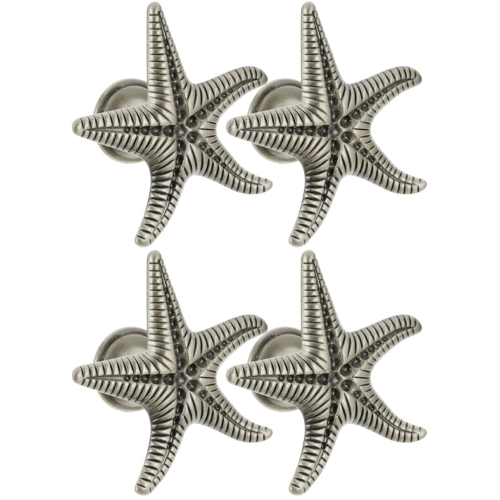 Star Drawer Knobs Metal 4 pcs