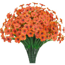 Outdoor Artificial Flowers 21-Pack Light Autumn Orange