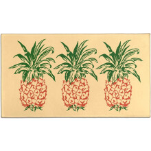 Covoraș de ușă cu ananas, antiderapant, pentru exterior, 76 x 43 cm
