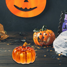 Podświetlana dynia LED na Halloween