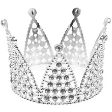 Bruidskroon van zilverkleurige legering met strass-steentjes