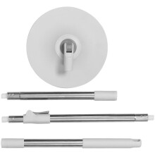 Witte katoenen vloermop met afneembare steel