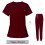 Completo da camice unisex con scollo a V e maniche corte 1
