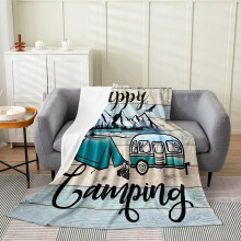 Retro Woodland Fleece -heittohuopa 40x50 tuumaa