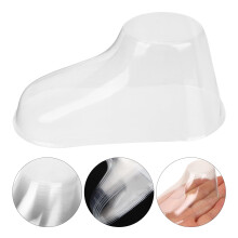 Confezione da 50 espositori trasparenti in PVC per scarpine da neonato.